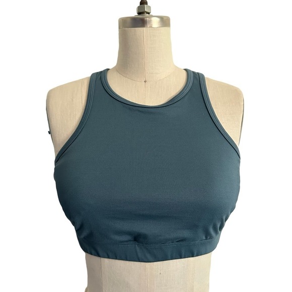 Joy Lab Teal Cut Out Racer Back Sports Bra Medium - Picture 1 of 6